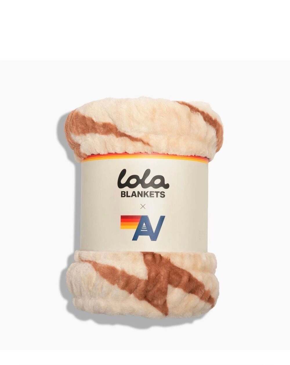 Lola Blanket x Aviator Nation Beige /Copper Bolt Large 60x72